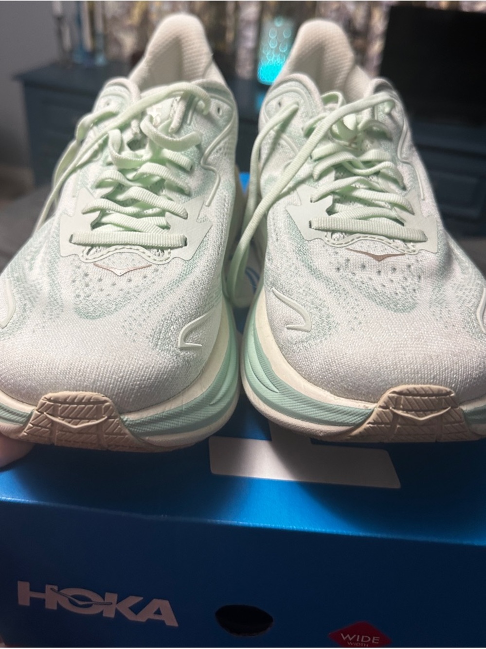 Hoka One One Women's Mint Green Athletic Running Shoes
